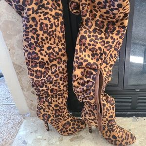 Knee High Cheetah Boots